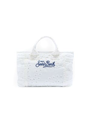 Borsa Vanity mini volant in cotone sangallo bianca SAINT BARTH KIDS | VAMI01800434L